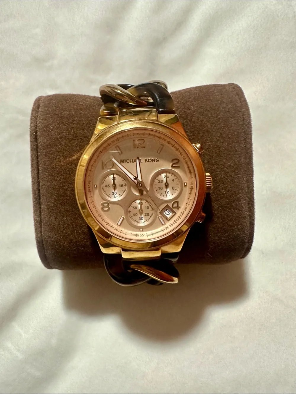 Michael Kors Gold-Tone Chain Link Chronograph Watch